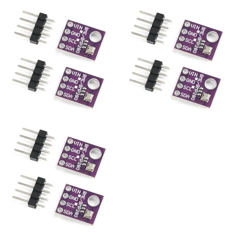 as95-6pcs-bme280-5v-センサーモジュール大気圧温度湿度センサー-i2c-spi-ブレークアウト-gy-bme280