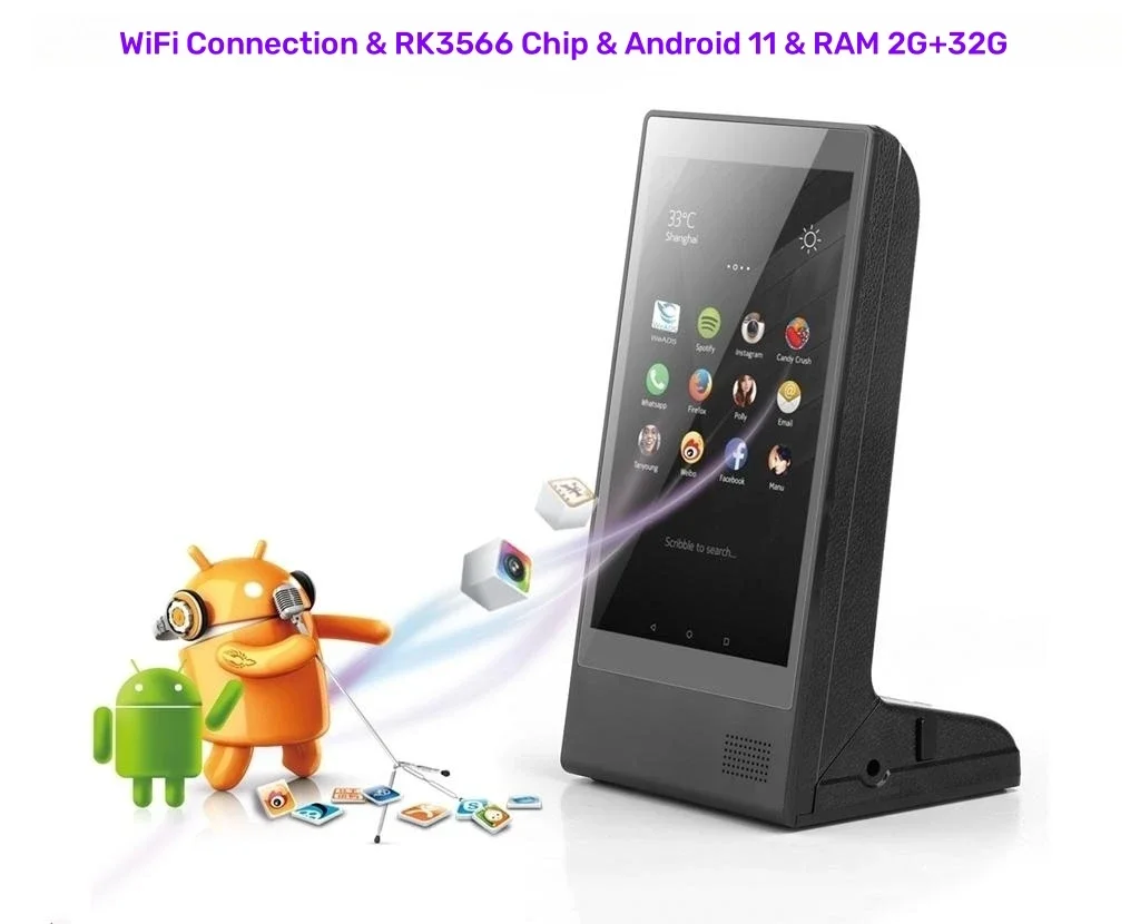 New Android 11 Order Call System Innovative Design RK 3566 Wifi Touch Screen Digital Menu Media Display Digital Signage