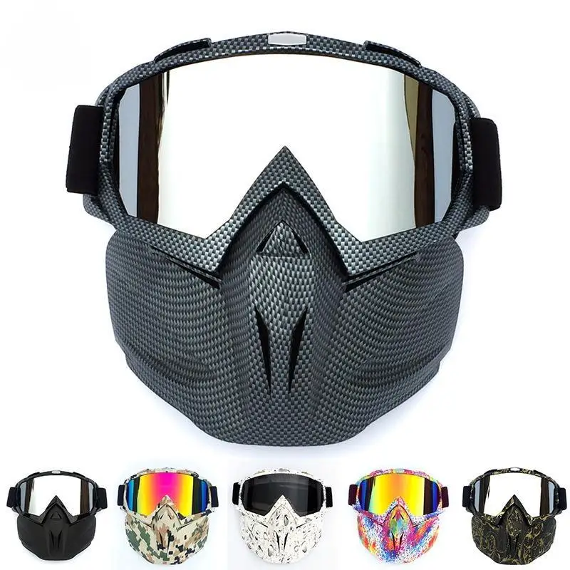 Premium Cold Weather Windproof Anti-Fog Outdoors Mask  Vintage Face Mask Goggles Outdoor Riding Glasses Ski Goggles