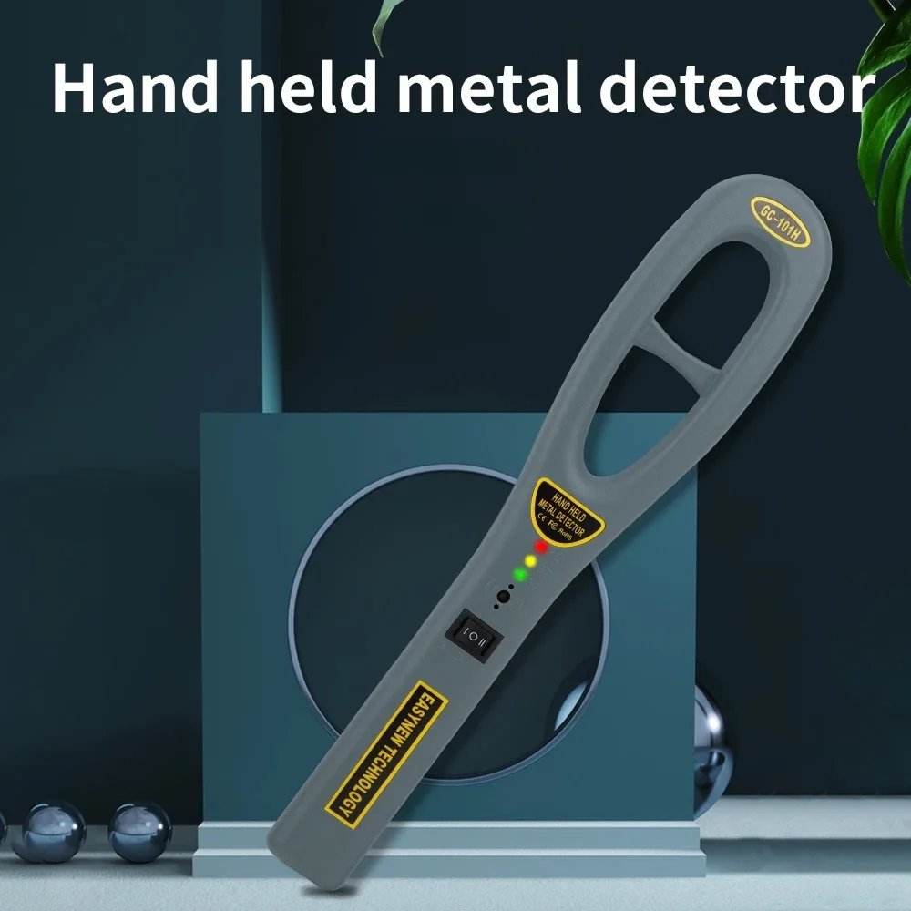 Handheld Metal Detector GC-101H Professional Security Check Bounty Instrument Scanner Finder for Nail Woodworking 9V Battery