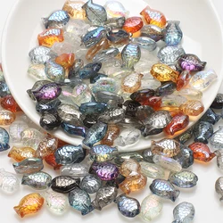 30 Pcs Crystal Small Fish Pendants 10x14mm Faceted Glass Loose Beads For DIY Making Charms Earring Necklace Jewlery Accessories