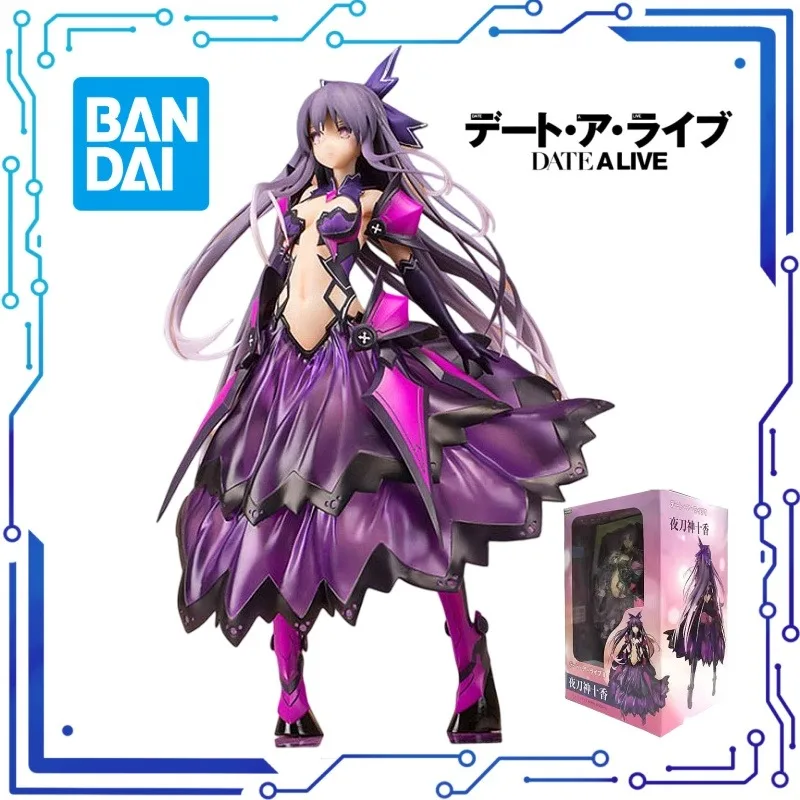 24CM Date A Live Yatogami Tohka Figure Model Boxed Purple Costume Standing Beautiful Girl Doll Ornaments Statue Collection Gifts