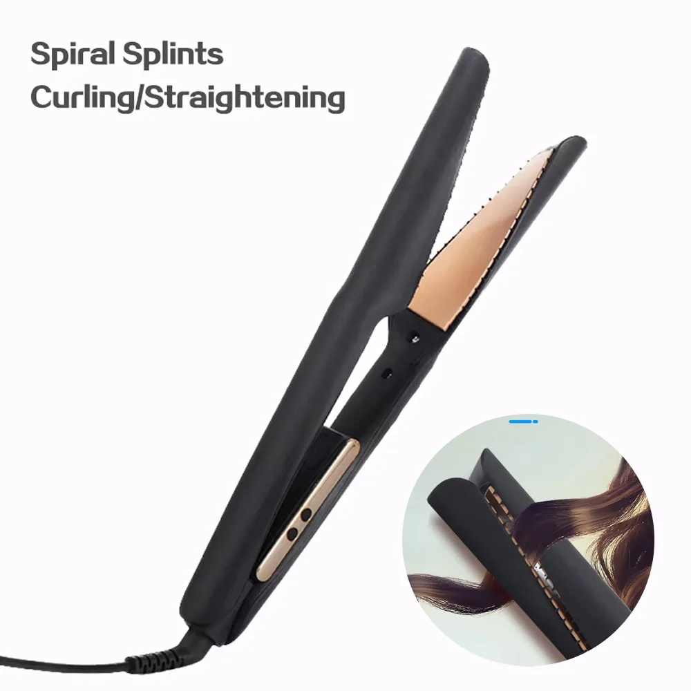 

Professional curling iron with LED temperature displaySpiral hair straightenerMulti-function stylerSalon hair straightener