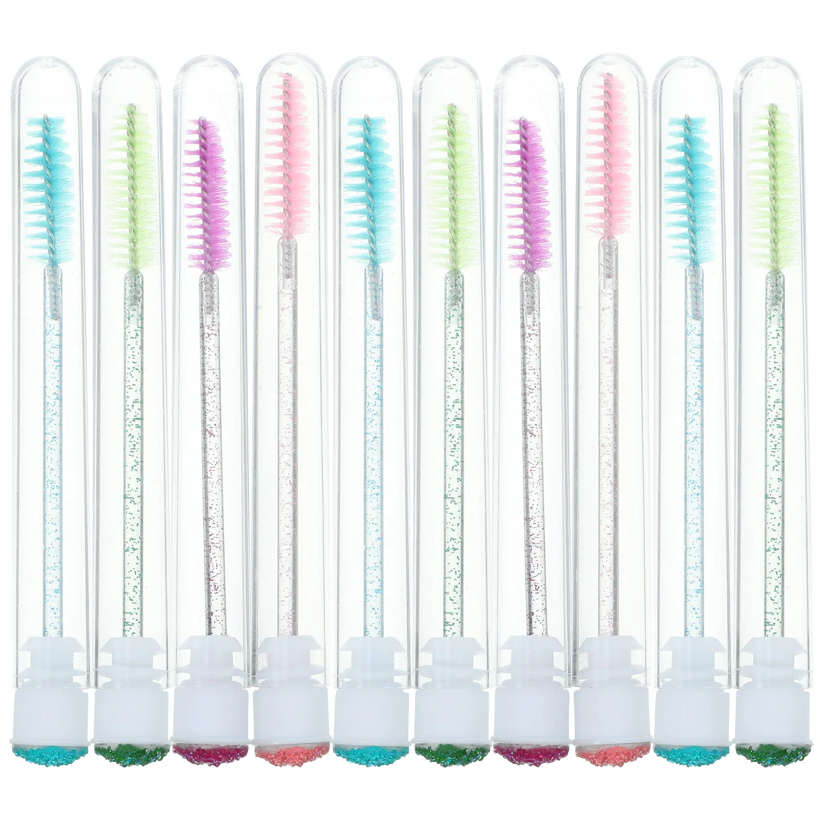 10 pezzi portatile mascara sopracciglio pettine per ciglia pettine per sopracciglia mascara spazzole formato da viaggio materiale ABS