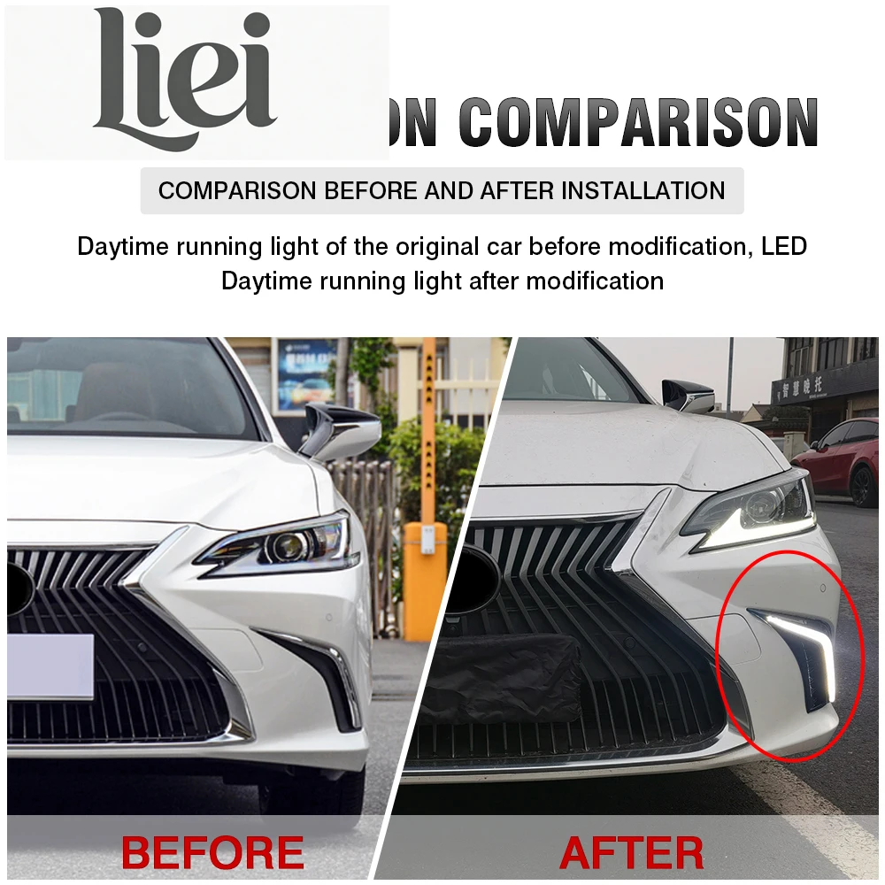 LIEI 2 peças Luzes Diurnas de - Outdoor Lighting Yellow avaliação e preço