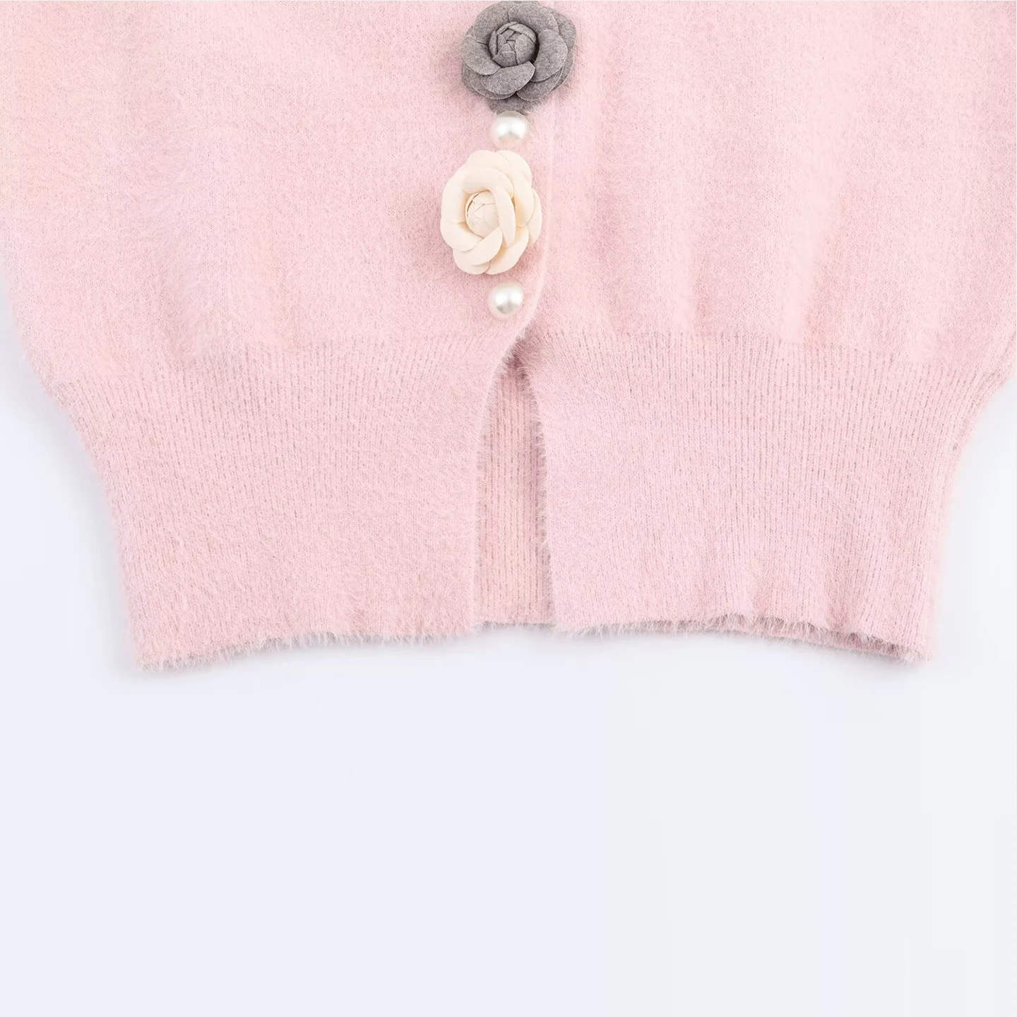 เสื้อคลุมไหมพรมถักลายดอกไม้เรียบง่าย สไตล์มินิมอล ทรงหลวม แขนยาว สำหรับผู้หญิง เหมาะสำหรับใส่ไปทำงาน ฤดูใบไม้ร่วง รุ่นใหม่ล่าสุด