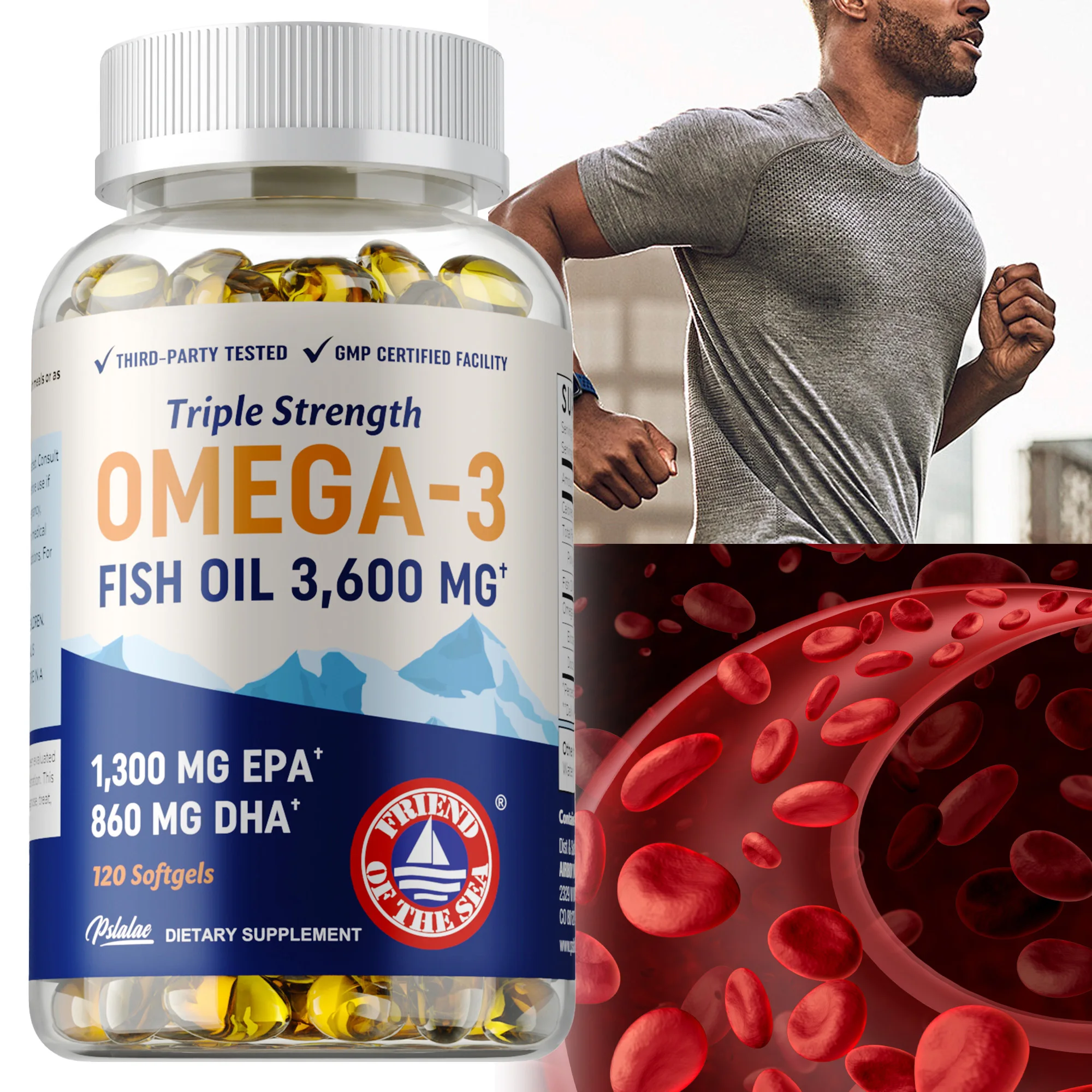 

Добавка с рыбьим жиром Omega 3, Omega-3, EPA и DHA, антиоксидант, поддерживает здоровье глаз, кожи и сердец, уменьшает усталость мозга и суставов