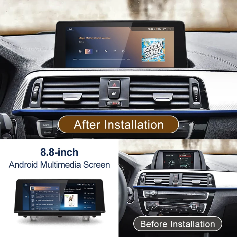 STWEI 8.8inch EVO Qualcomm Snapdragon680 6225 Android14 System For BMW 1/2 Series M2 F20 F87 M1 Car Video Multimedia Players GPS