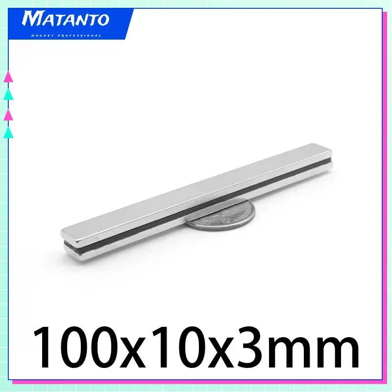 

100x10x3 Longer Quadrate Rare Earth Neodymium Magnet N35 Block Permanent Neodymium Magnet 100x10x3mm 100x10x3