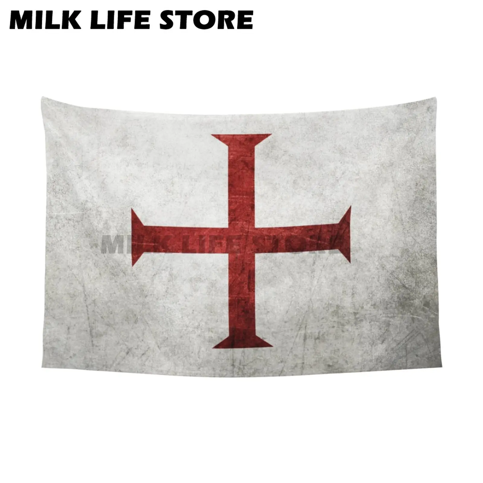 Double-sided Printing 90x150cm Roman Catholic Church Flag 3x5ft Knights Templar Red Cross War Banner