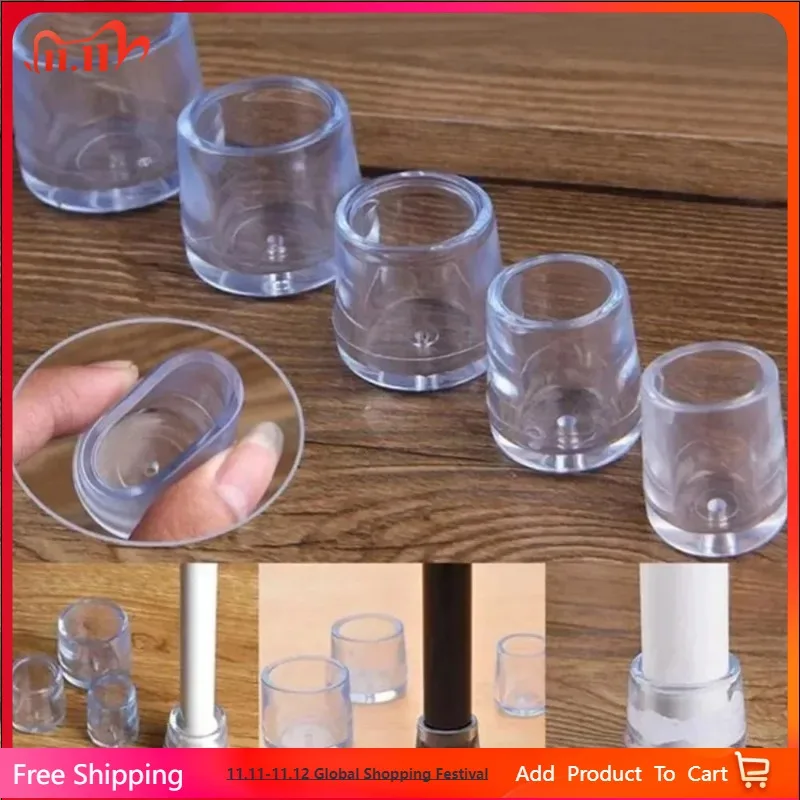 

4pcs hickened rubber PVC anti slip table and chair cover, leather cover, silent foot cover, iron stool, steel pipe protective