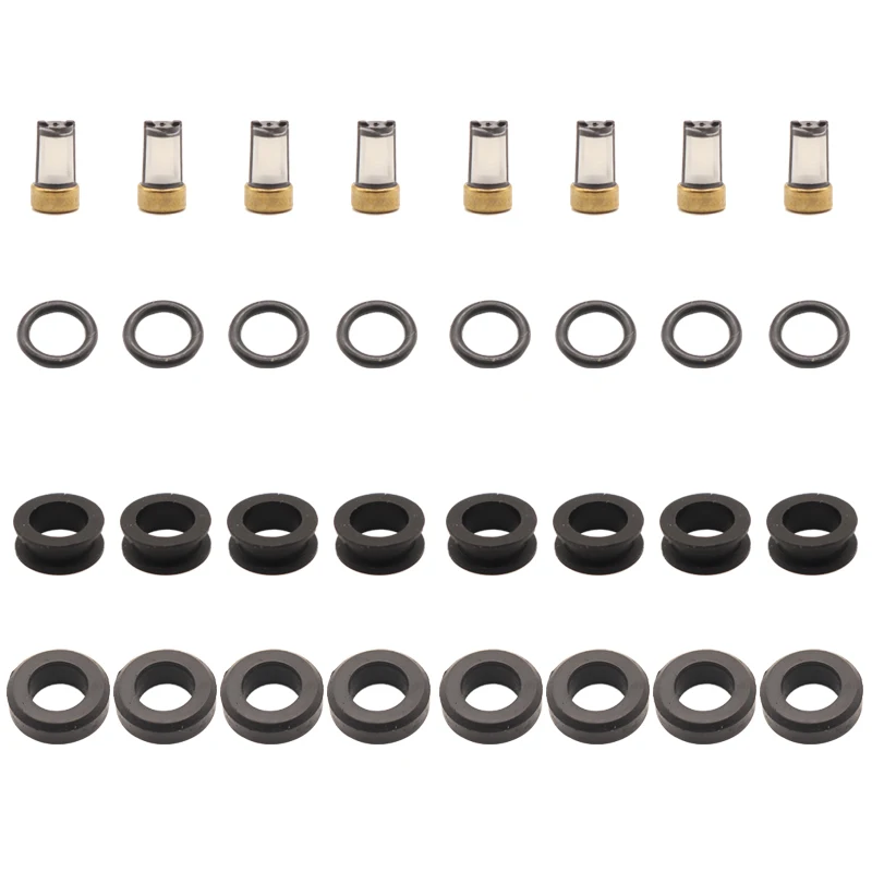 

8 set Fuel Injector Service Repair Kit Filters Orings Seals Grommets for INP-780 INP-781 Mazda Protege 1.8L 626 2.0L 99-02