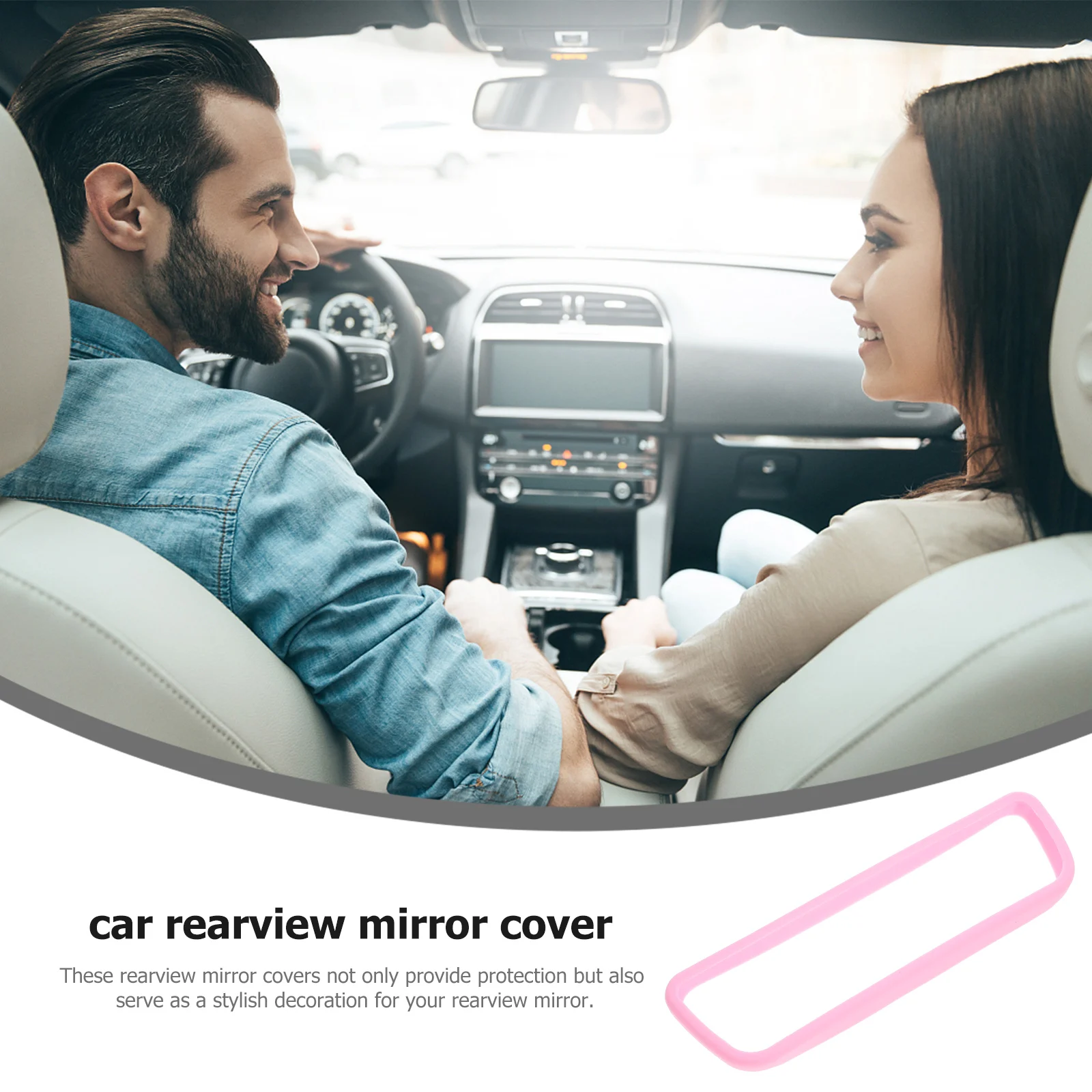 

Stylish Rearview Mirror Frame Cover Black Silicone for /Y Car Interior Accessory