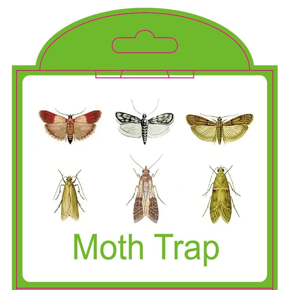 6PCS Silentking Sticker Pheromone Moths Trap Pantry Clothes Kitchen Food Home Garden Pest Control Moth Traps