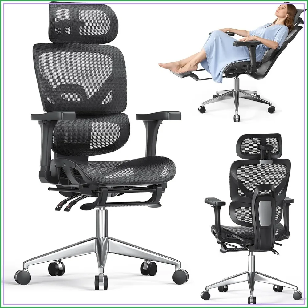 Ergonomic Office Chair High Back with Lumbar Support, Heavy Duty 350 lbs Capacity