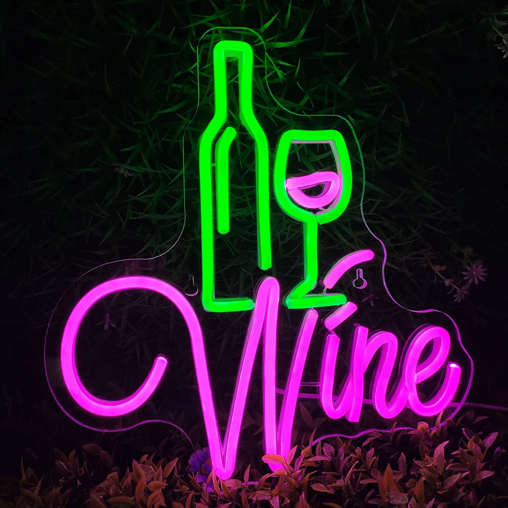 Imagem -03 - Vinho Tinto Led Neon Signs Bar Decor Festa Casa Sala de Estar Quarto Clube Homem Caverna Café