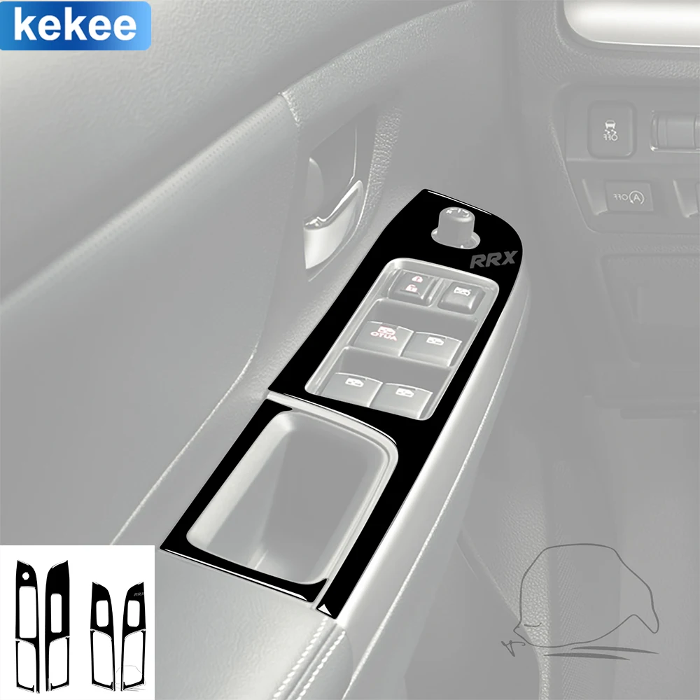 For Subaru Impreza XV Crosstrek 2012-2017 Window Lift Control Panel Tuning Soft Piano Black Sticker Car Interior Accessories