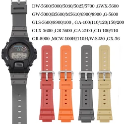 16mm Rubber Camouflage Watchband for Casio G-Shock GA-110 DW-5600 GD-100 Men Sports Waterproof Replacement Bracelet Band Strap