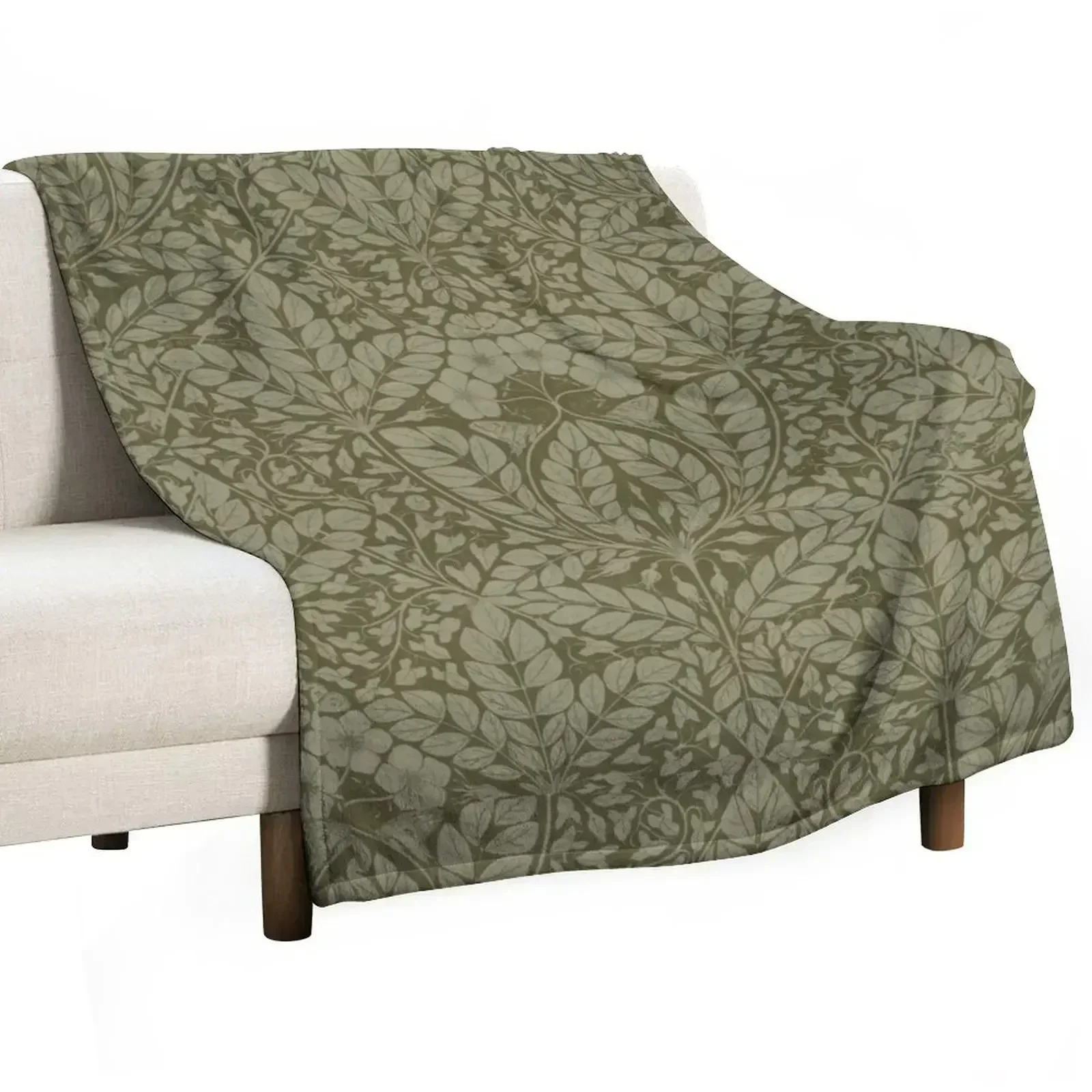 Olive green floral vintage Throw Blanket Quilt Bed for babies Blankets