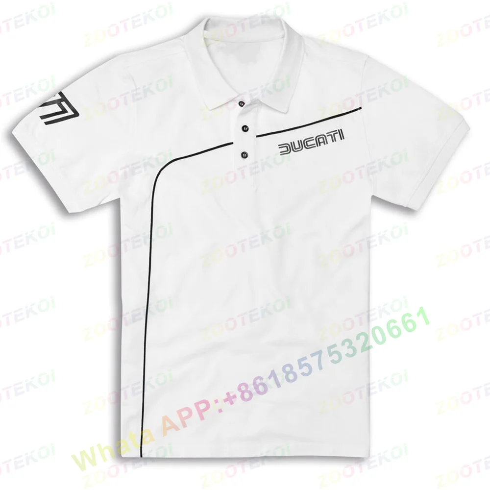 2023 Moto For DUCATI PRAMAC Racing Team Polo Shirt Button Lapel Men's Motorcycle Polyester Summer Quick-dry Breathable Do Not - view 2