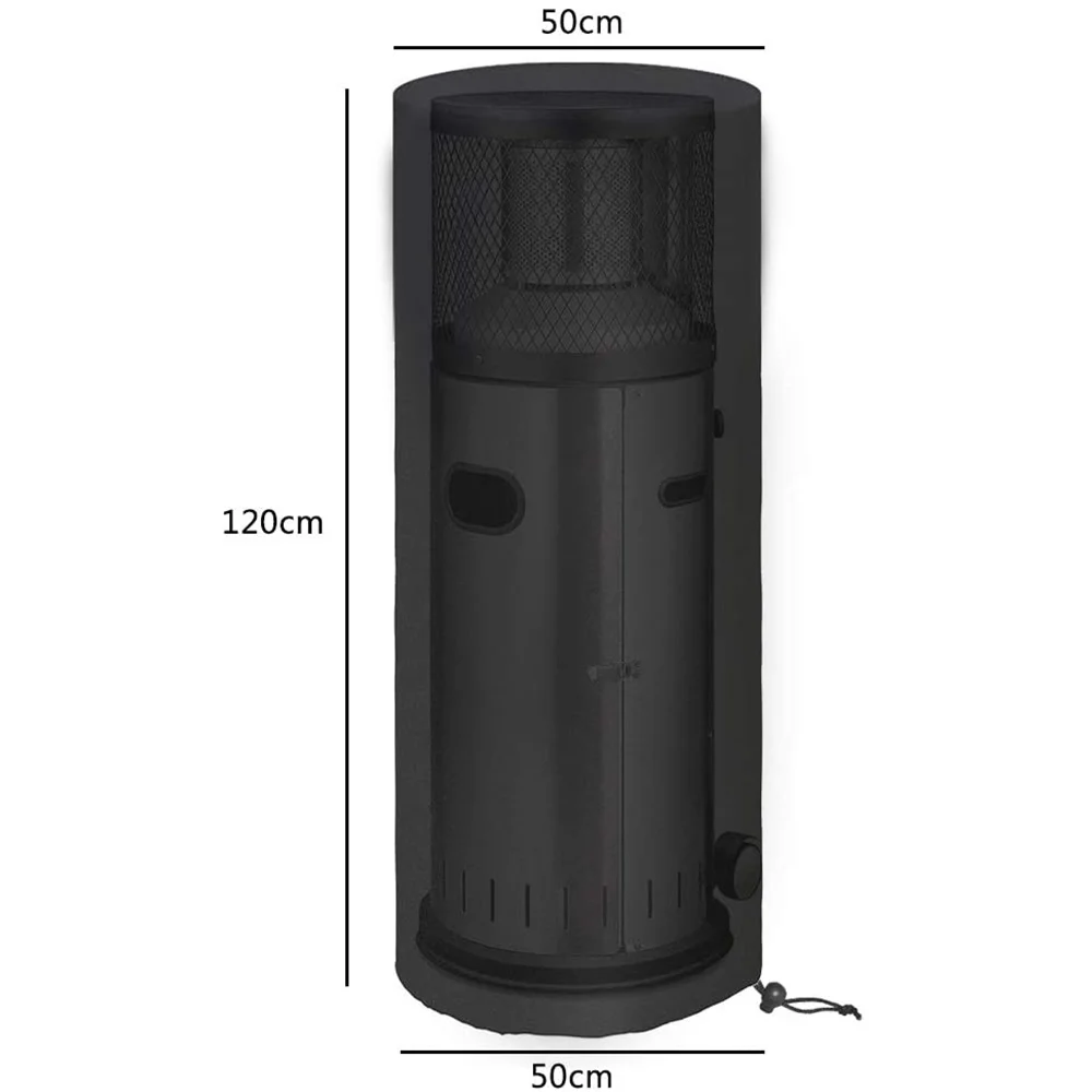 Patio Heater Covers Waterproof Outdoor Heater Cover 210D Oxford Waterproof, Windproof, Protection Around 50X50X120 cm