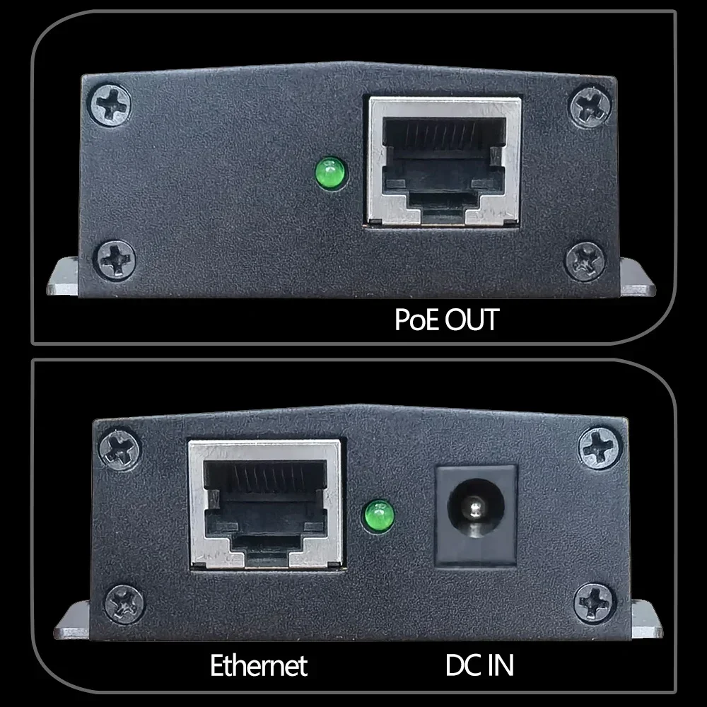 EWIND Gigabit POE Injector 10/100/1000Mbps Compatible IEEE802.3af/at/BT Single Port Supply Power for POE Device Output 44V-57V