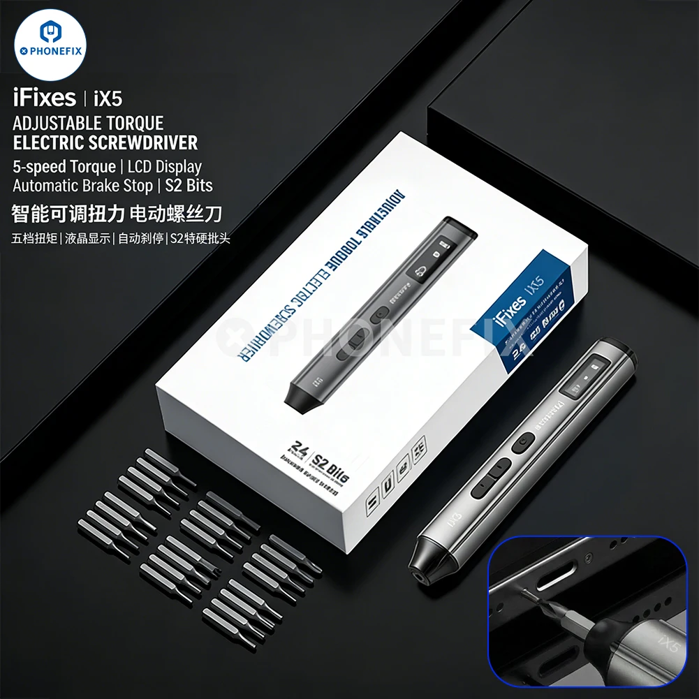 ifixes-ix5スマート調整式トルク電動ドライバー-iphone-17シリーズ、ipad、携帯電話のネジの取り外しと取り付け用