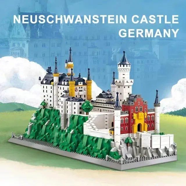 

New Swan Stone Castle Architecture Model Building Blocks City Street View Bricks Toys