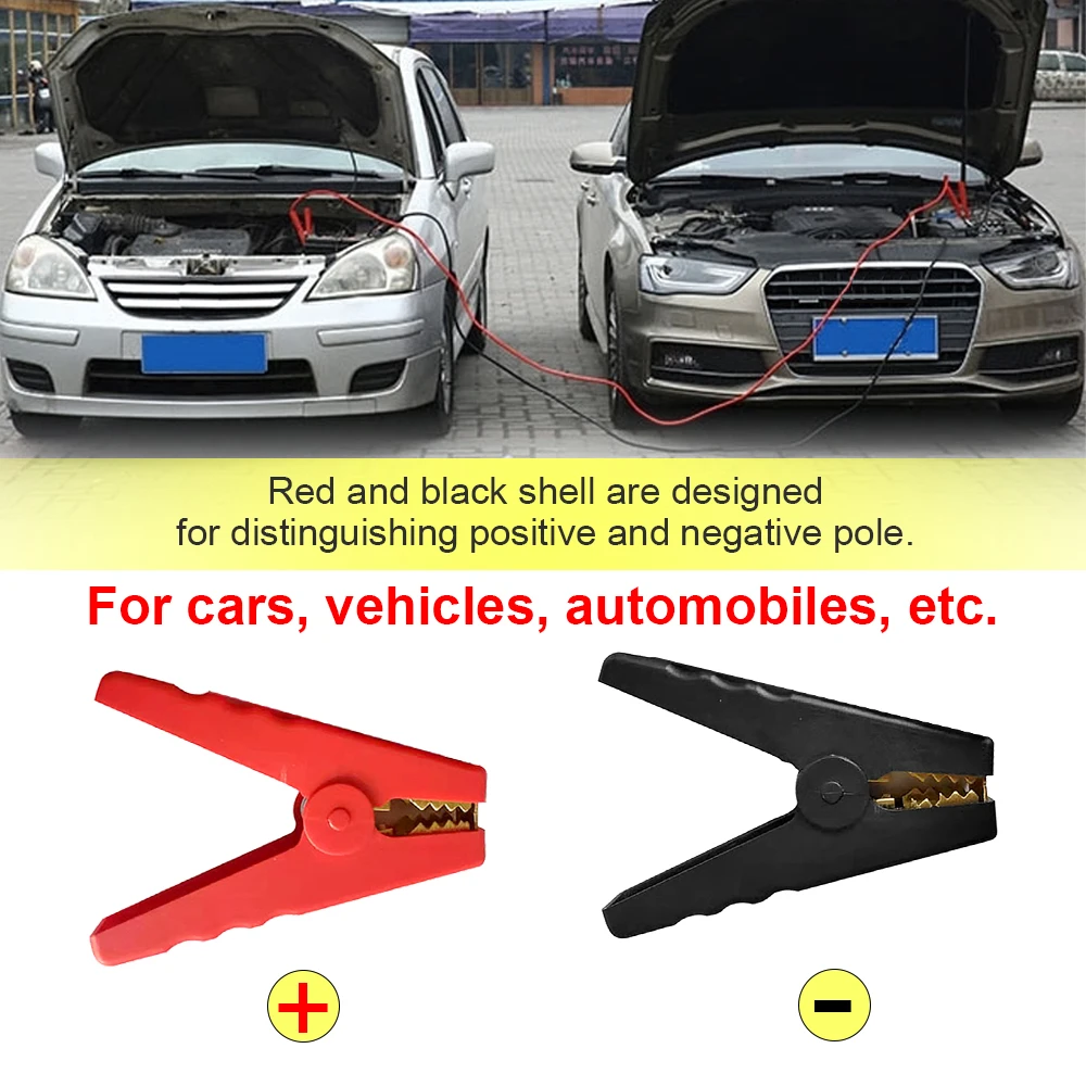 100A 300A 500A Crocodile Car Caravan Van Battery Test Lead Clip Alligator Clip Battery Crocodile Clamp Test Connector Plug Power