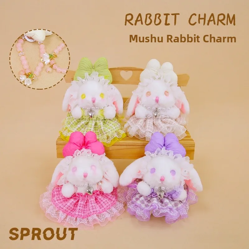 

Adorable Plu Rabbit Doll Bapa Pendant Creative Toy Friend Girlfriend Gift Soft Stuffed Animal Hanging Decoration