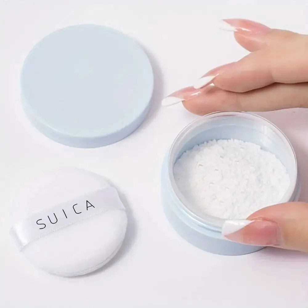 1Pcs White Cap Empty Loose Powder Jars Puff Powder Subpackage with Sifter Cosmetics Container Macaron Mini Dispersion Powder Box