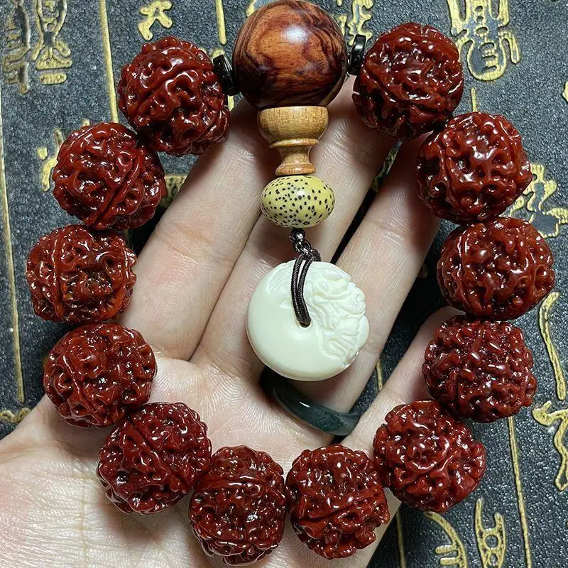 Nepal Rudraksha Bead Bracelet Bodhi Seed Original Seed Men's Amusement Article Bracelet Corpulent Walnut Beads Wholesale