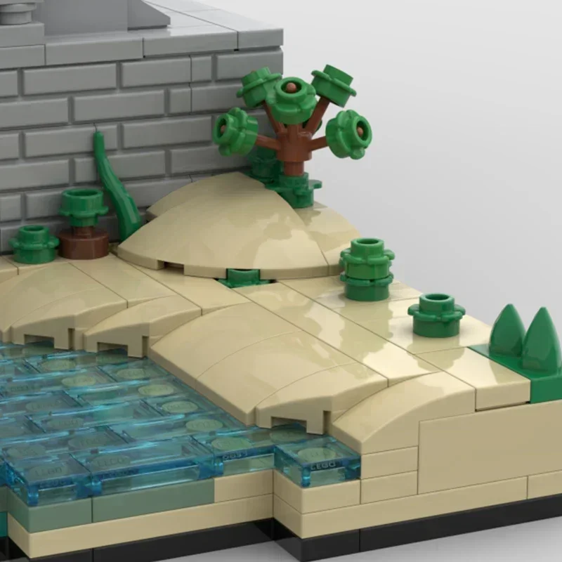 Modello Medievale Street View Moc Mattoni da costruzione Orologio Stile punk Arch Tecnologia Blocchi Regali Giocattoli di Natale Set fai da te Assemblaggio