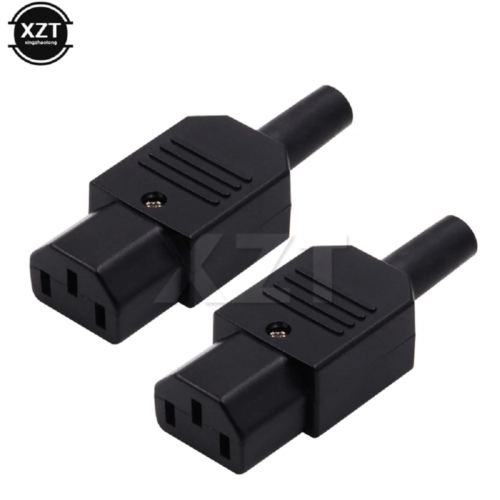 1PCS 10A 250V Black IEC C13 female Plug Rewirable Power Connector 3 pin AC Socket 10A /250V Hot Selling