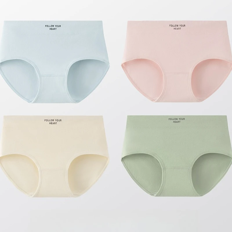 Cotton Women Panties 10A Antibacterial Mid-waist Underwears Soft Breathable Briefs Sexy Lingerie Comfortable Ladies Underpants 6
