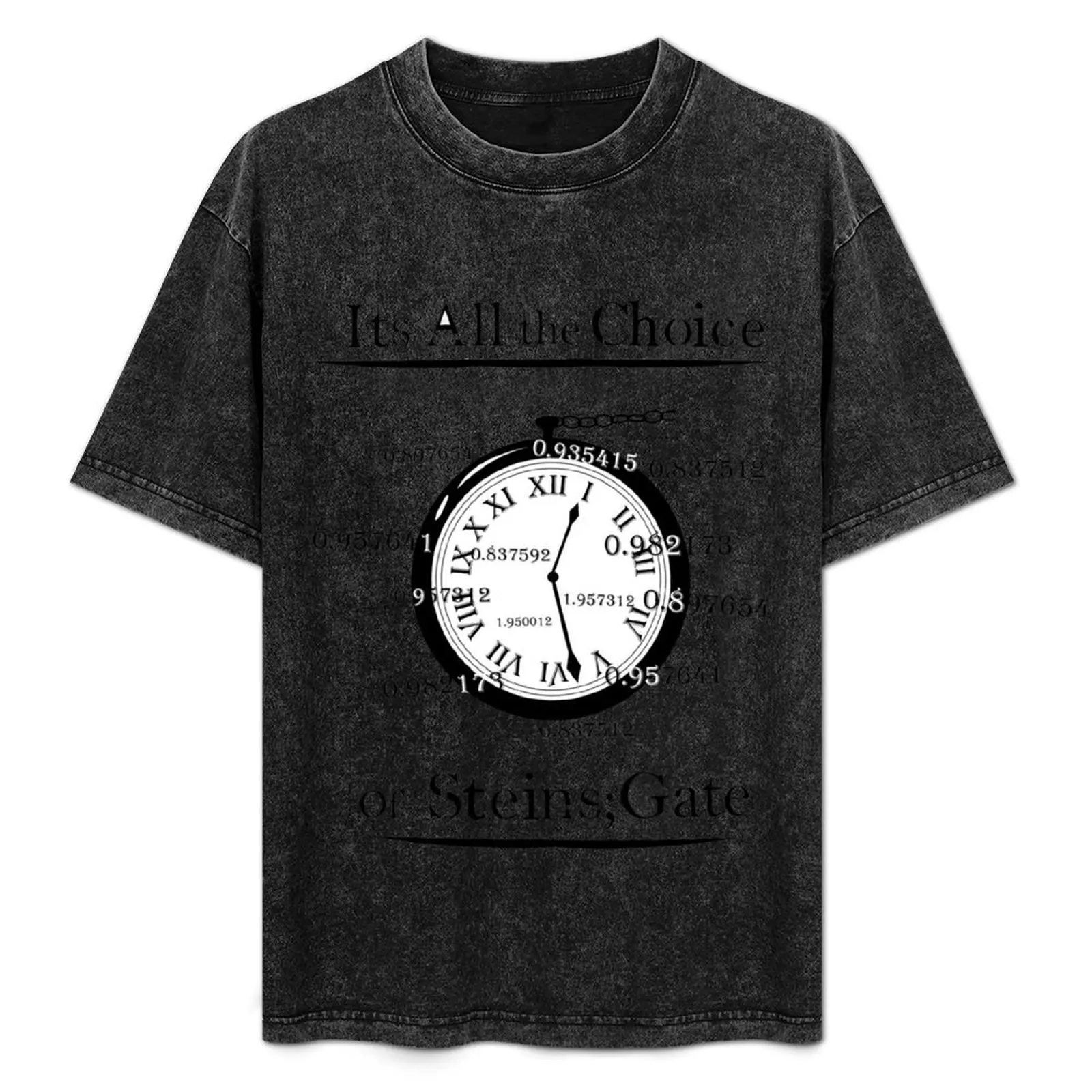 

the choice of steins gate T-Shirt t shirt man cotton essential t shirt T-Shirt