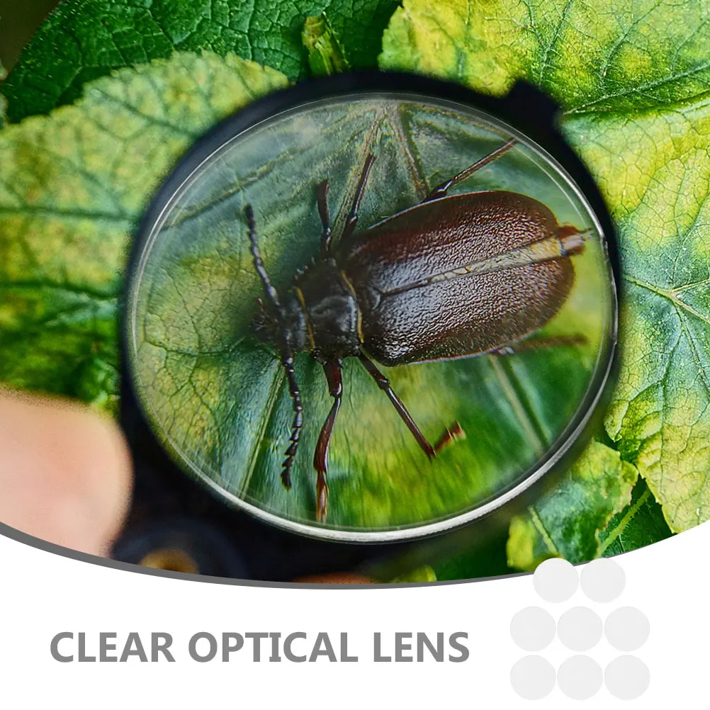 

8 Pcs 42mm Biconvex Lens Clear Acrylic Smooth Surface Lightweight Compact Size Science Teaching Tools Experiment Aids
