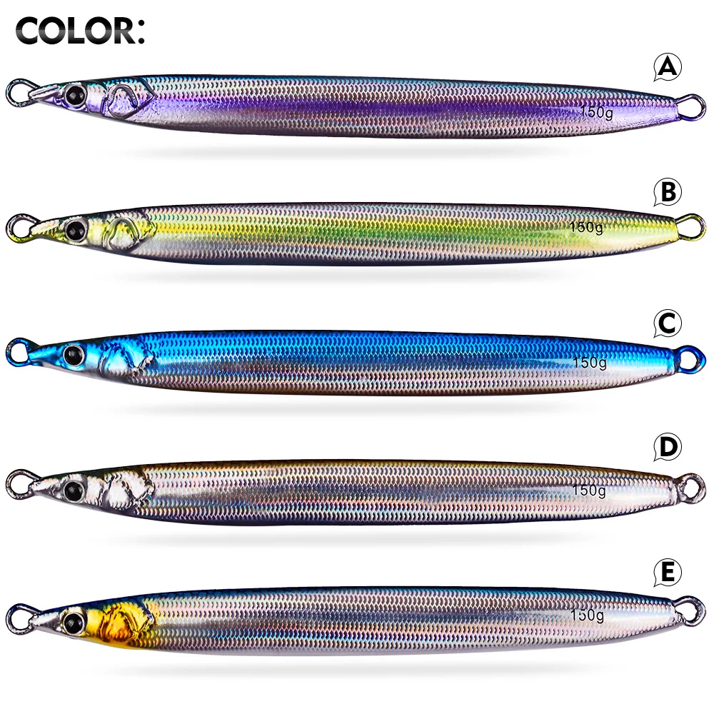 Proberos 1 Stück Metall-Jig 30g -150g Angeljig Schnell Sinkender Ufer-Jigging Weitwurf-Jigs Künstliche Meeres-Angelköder – Detail 3