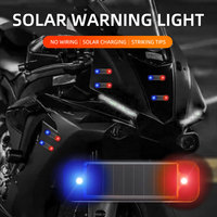 Mini LED Solar Power Car Warning Light Night Security Simulated Alarm Wireless Anti-Theft Caution Lamp Flashing Dummy Alarm Lamp