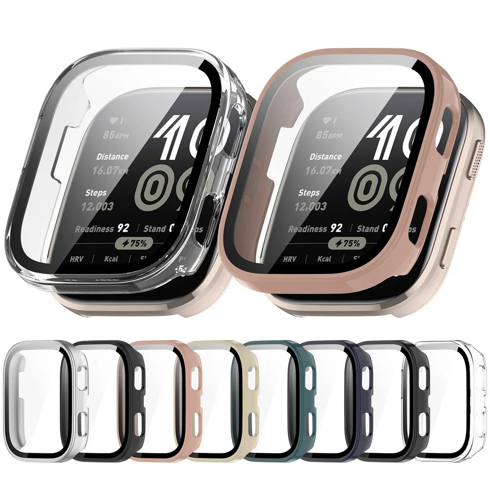 Huami Amazfit Bip 6 Bip6 A2435용 BEHUA 보호 케이스, 강화유리 필름 포함 2in1 PC 쉘 스크린 보호 케이스 커버