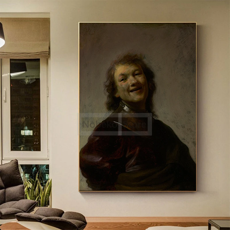 Famous Dutch Baroque Painter Rembrandt Works Poster Classics Portrait Prints Canvas Painting Wall Art Pictures Home Room Decor
