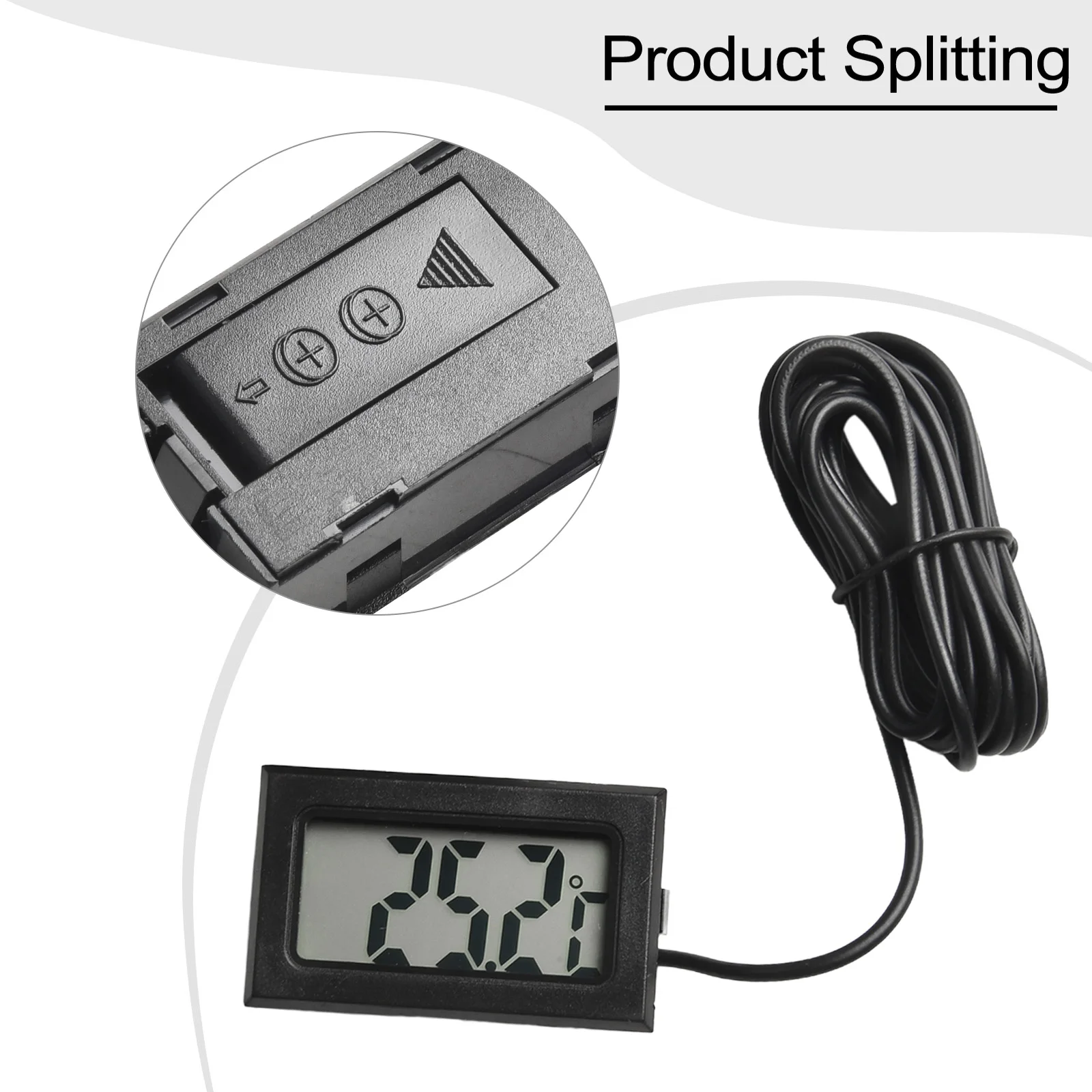 

Digital Temperature Display Digital LCD Thermometer Wide Temperature Range Clear And Accurate Readings Compact Size