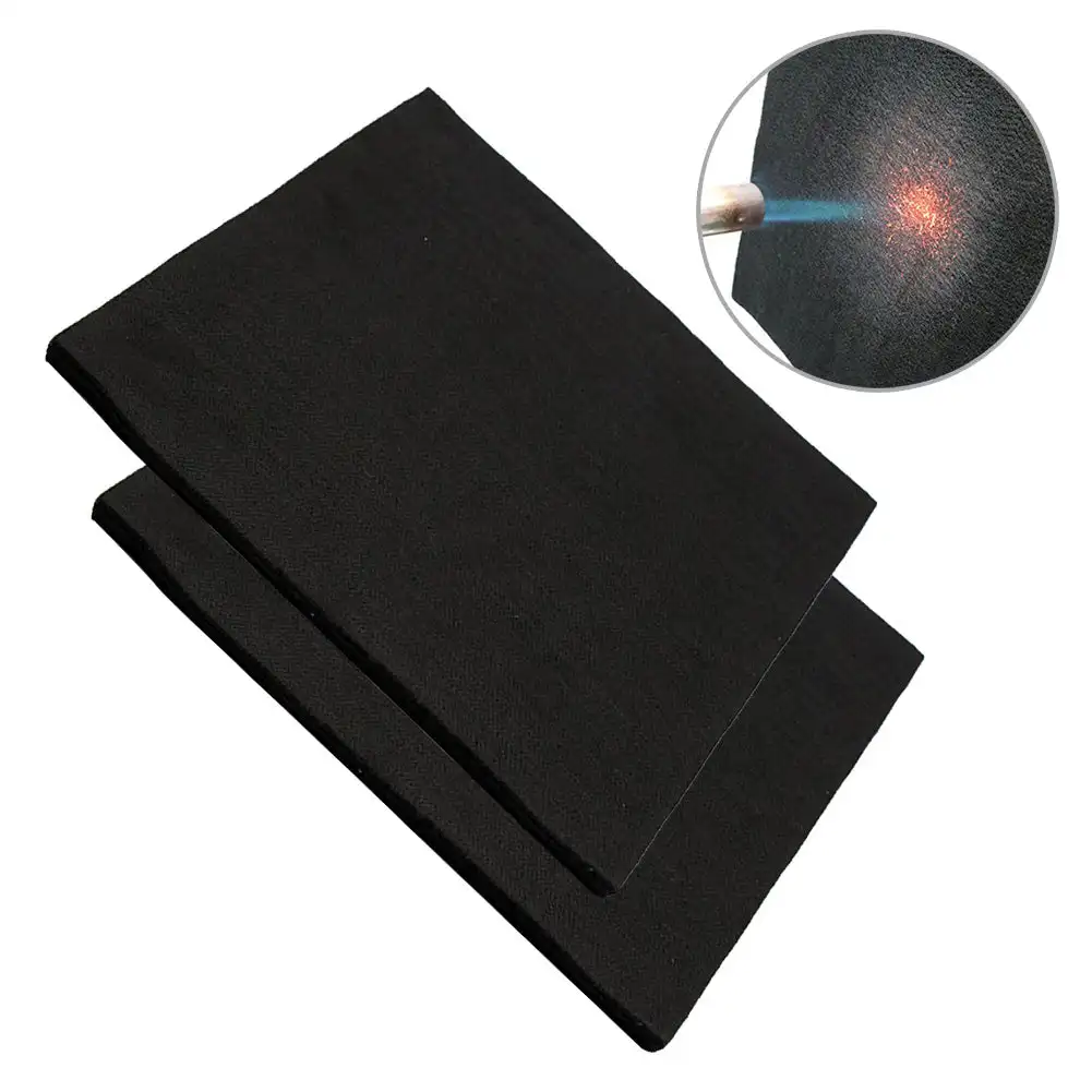 Graphite Fire Blanket Black Welding Protective Blanket Torch Shield Pack Protective Felt Carbon Fiber High Temp 300*200mm