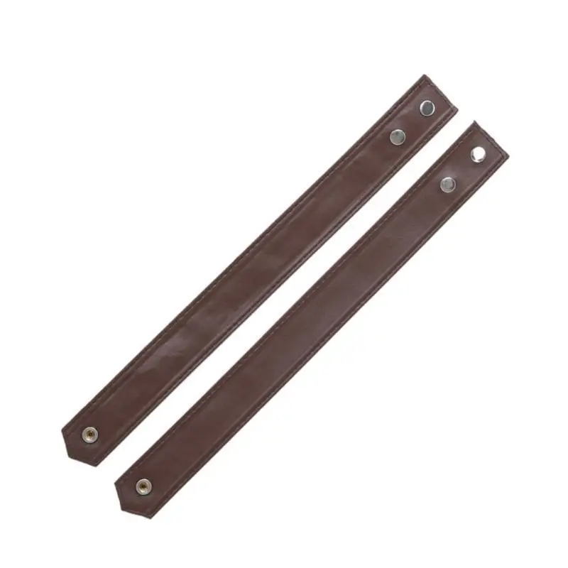 652f-2パックファッショナブルなワイドレザーブレスレット調節可能なスリーブコートガーター