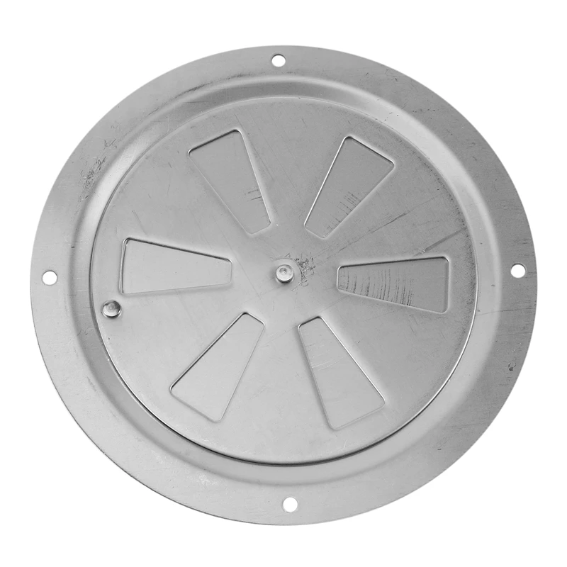 Round Air Louver Vent & Side Knob Opening Grille Cover Marine Boat RV 316 Stainless Steel Ventilation Louvered Vent