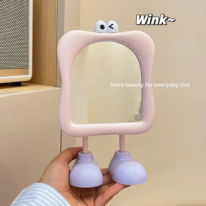 Cute Big Eyes Makeup Mirror Student Dormitory Desktop Mirror High Beauty Creative Office Home Decoration Makeup Mirror