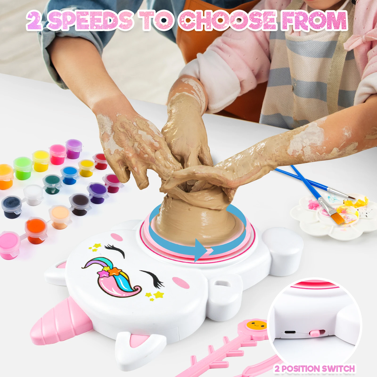 Artes e ofícios completos de cerâmica para crianças de 8 a 12 anos, kit de estúdio de cerâmica, brinquedos de presentes de aniversário de Natal para meninos e meninas