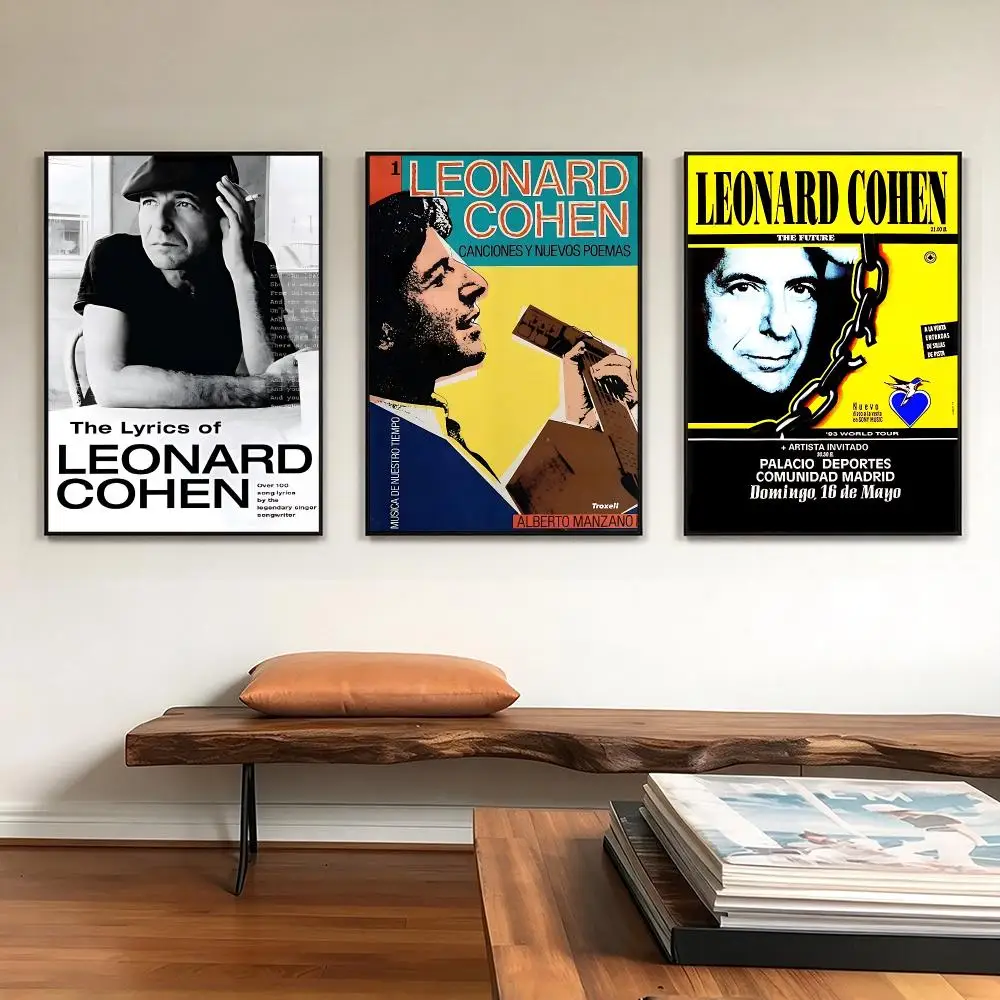 music Leonard Cohen Poster HD Poster Printing Cozy Warm Style Home Decor for Bedroom Corridor Cafe Gift