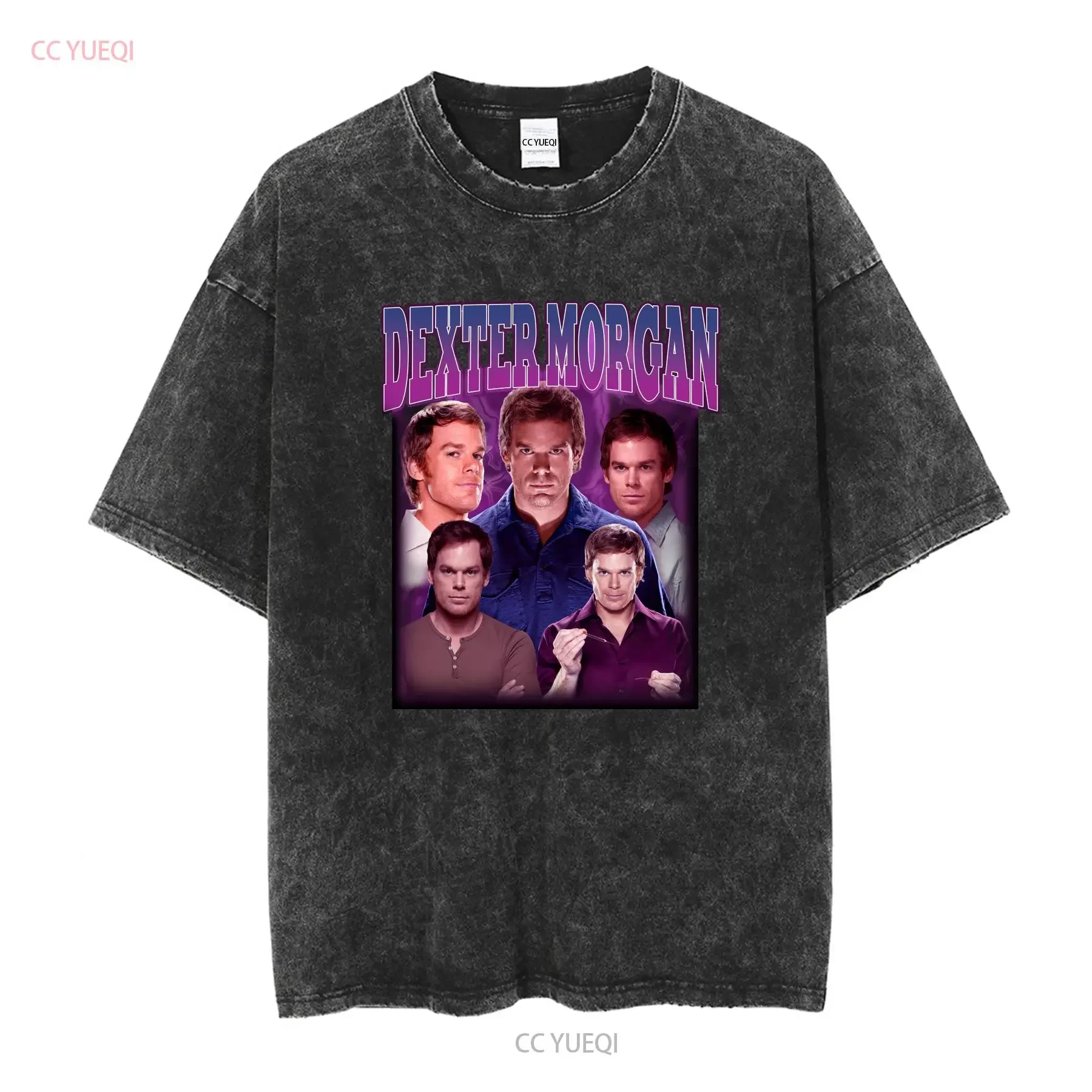 Dexter Morgan Retro shirt Vintage print T U vintage Washed streetwear Breathable fashion Soft Casual Comfortable