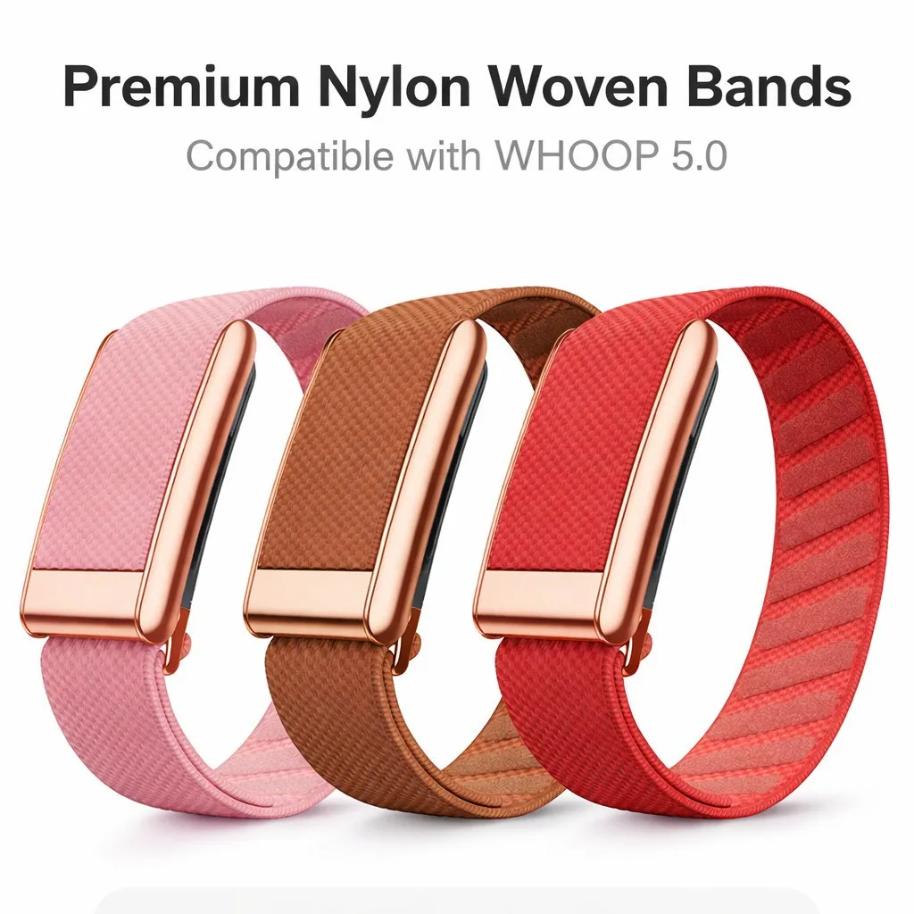 

Спортивный браслет SuperKnit, совместимый с ремешками Whoop 5.0, One Peak и Life, из дышащего нейлона, с регулируемой застежкой.